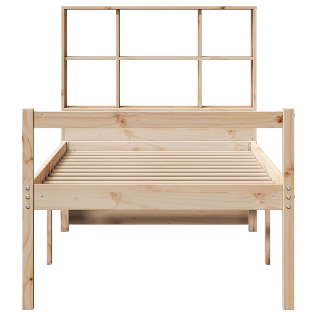 vidaXL Bookcase Bed without Mattress 90x200 cm Solid Wood Pine