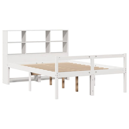 vidaXL Bookcase Bed without Mattress White 140x200 cm Solid Wood Pine