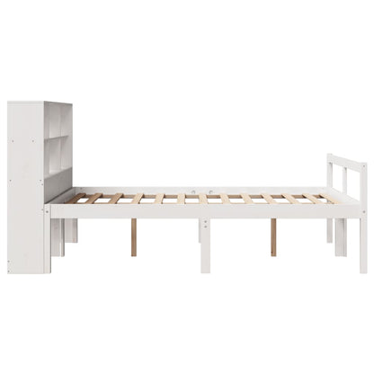 vidaXL Bookcase Bed without Mattress White 140x200 cm Solid Wood Pine
