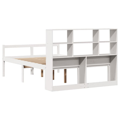 vidaXL Bookcase Bed without Mattress White 140x200 cm Solid Wood Pine