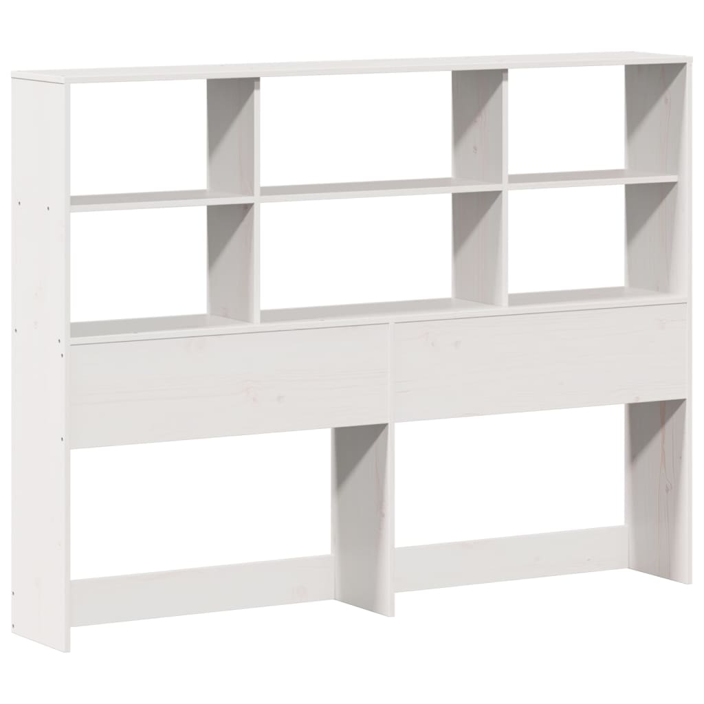 vidaXL Bookcase Bed without Mattress White 140x200 cm Solid Wood Pine
