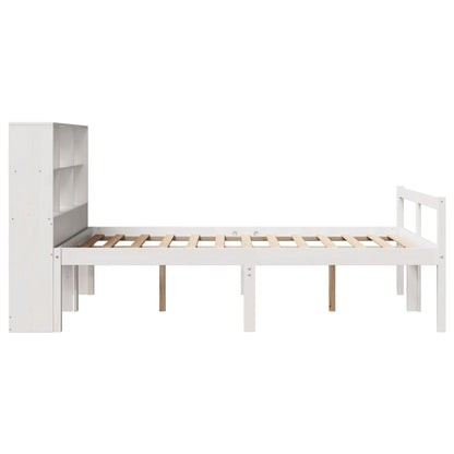 vidaXL Bookcase Bed without Mattress White 160x200 cm Solid Wood Pine