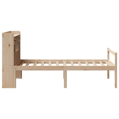 vidaXL Bookcase Bed without Mattress 75x190 cm Small Single Solid Wood Pine