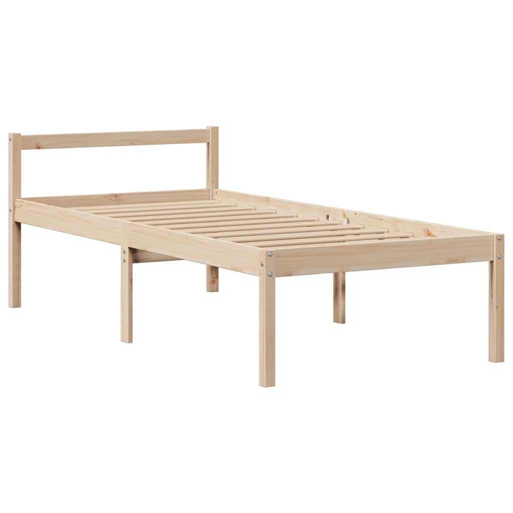 vidaXL Bookcase Bed without Mattress 75x190 cm Small Single Solid Wood Pine