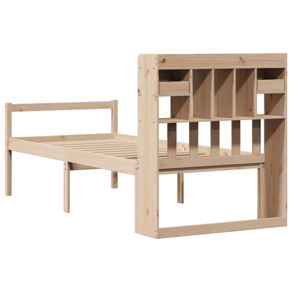 vidaXL Bookcase Bed without Mattress 90x190 cm Single Solid Wood Pine