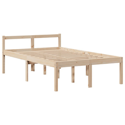 vidaXL Bookcase Bed without Mattress 135x190 cm Doouble Solid Wood Pine