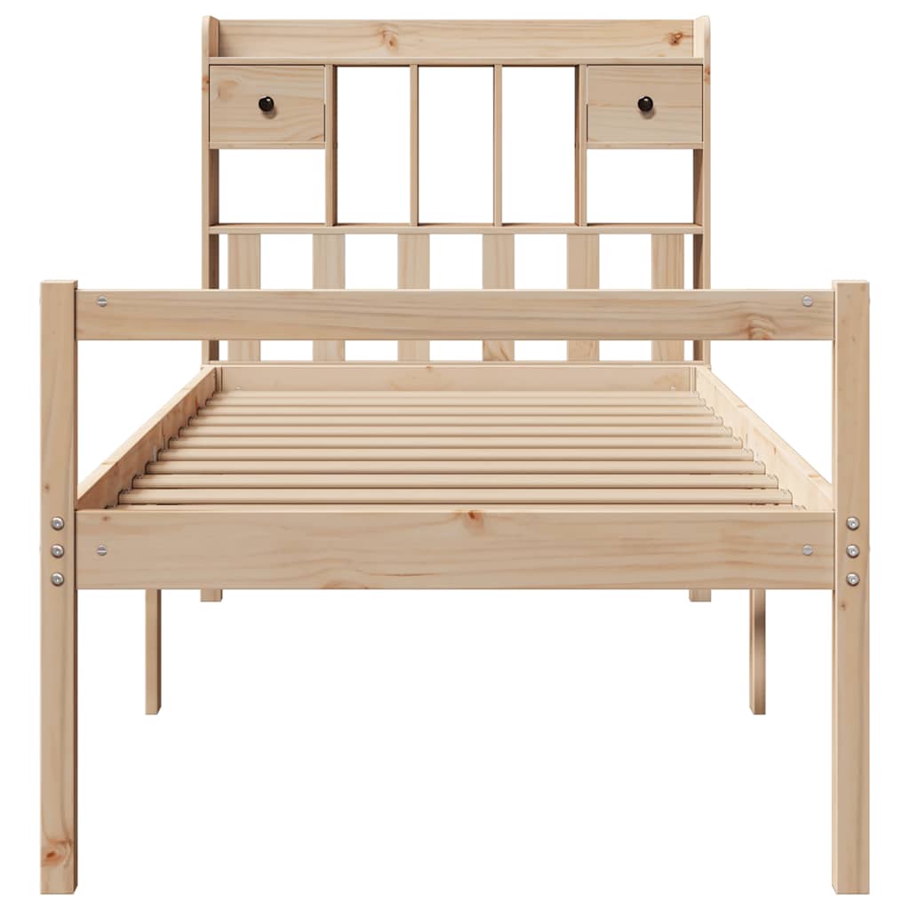 vidaXL Bookcase Bed without Mattress 90x200 cm Solid Wood Pine