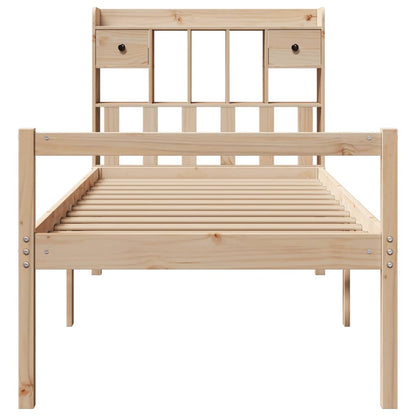 vidaXL Bookcase Bed without Mattress 90x200 cm Solid Wood Pine