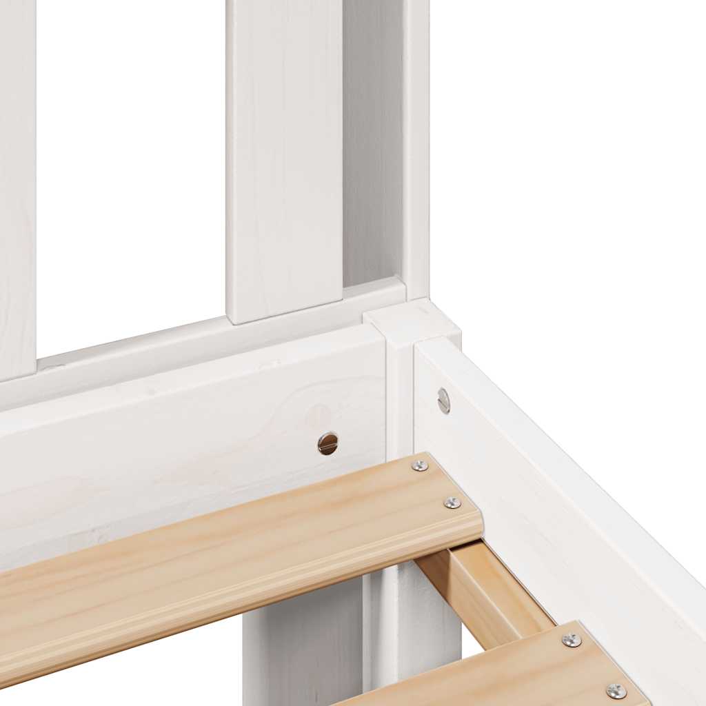 vidaXL Bookcase Bed without Mattress White 90x200 cm Solid Wood Pine