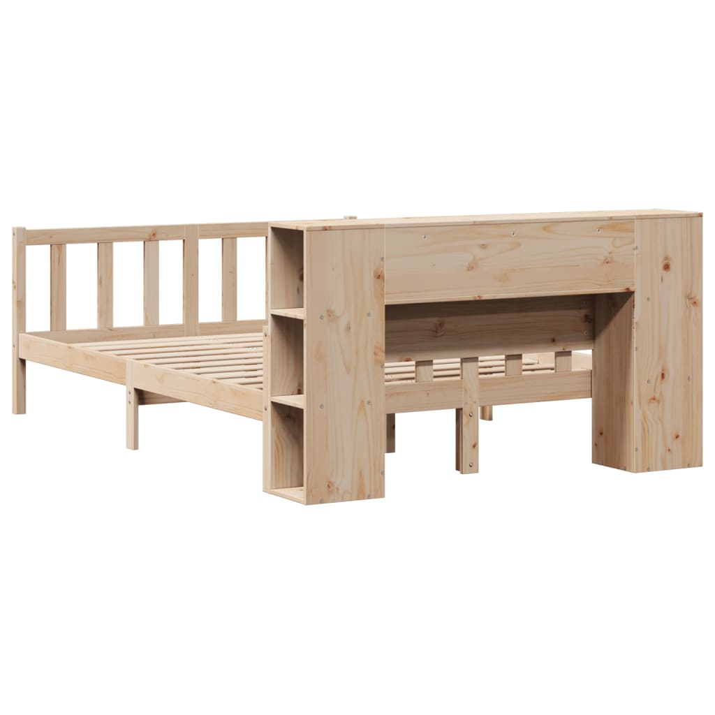 vidaXL Bookcase Bed without Mattress 160x200 cm Solid Wood Pine
