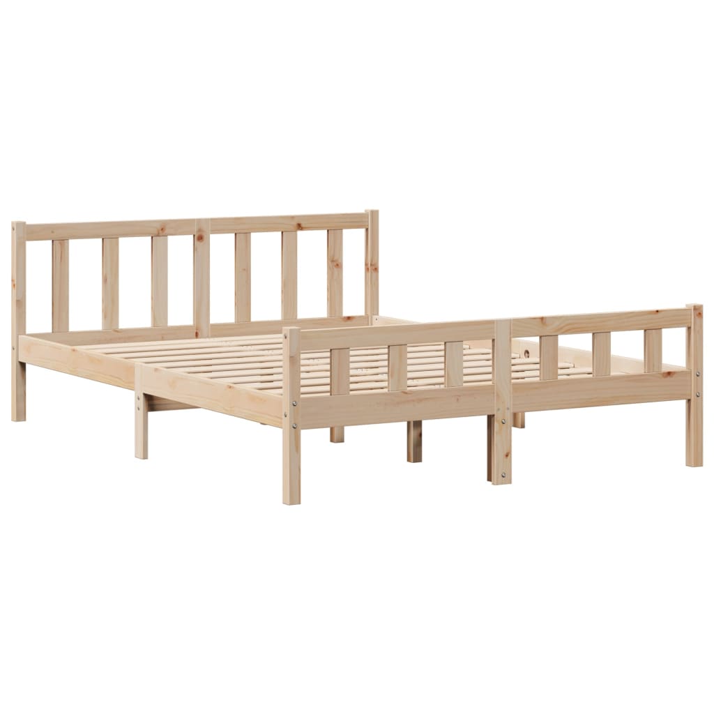 vidaXL Bookcase Bed without Mattress 160x200 cm Solid Wood Pine