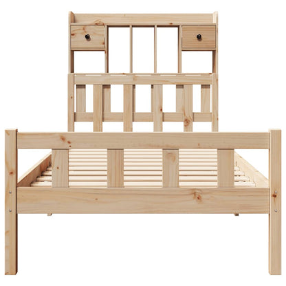 vidaXL Bookcase Bed without Mattress 90x190 cm Single Solid Wood Pine