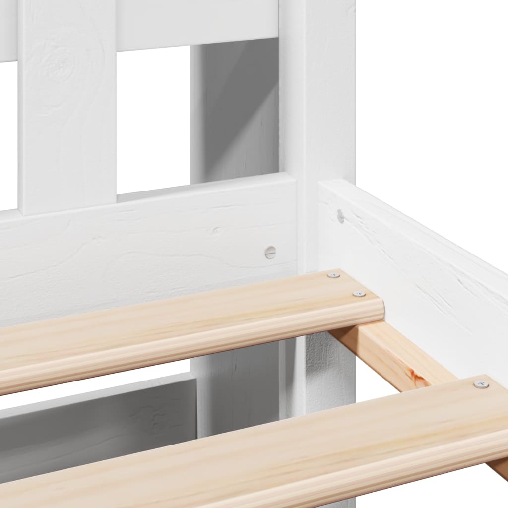 vidaXL Bookcase Bed without Mattress White 160x200 cm Solid Wood Pine