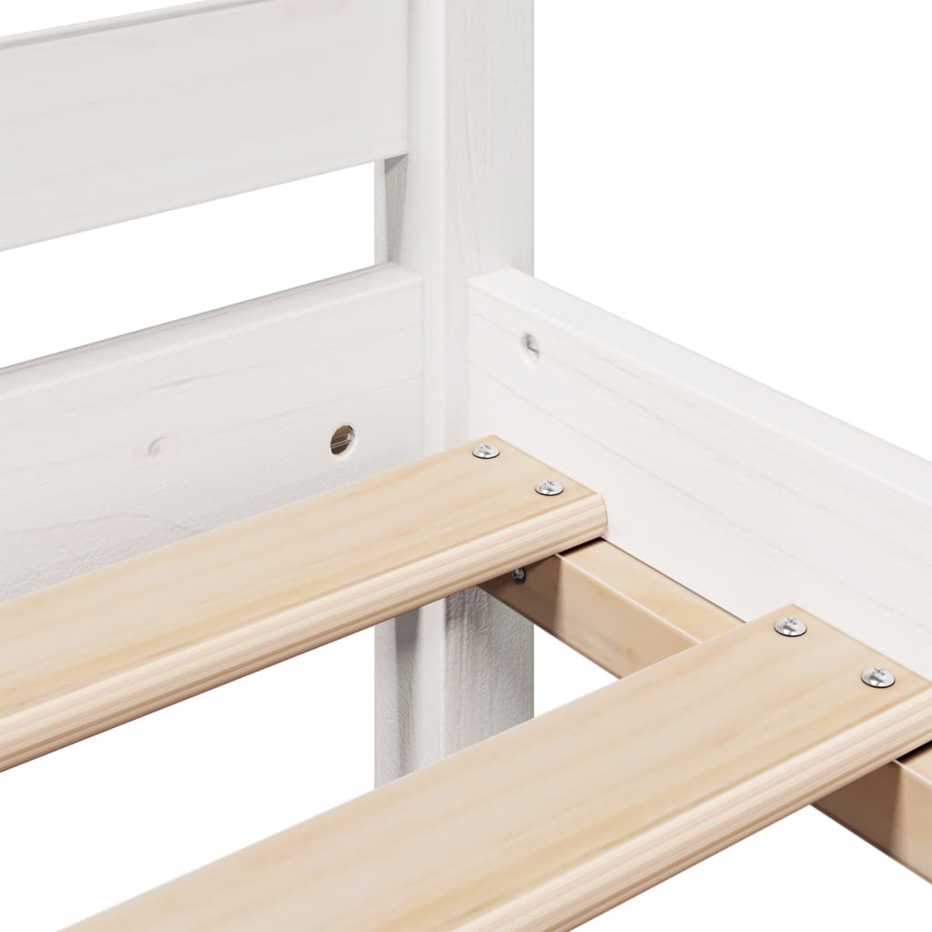 vidaXL Bookcase Bed without Mattress White 140x200 cm Solid Wood Pine