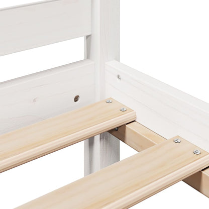vidaXL Bookcase Bed without Mattress White 140x200 cm Solid Wood Pine