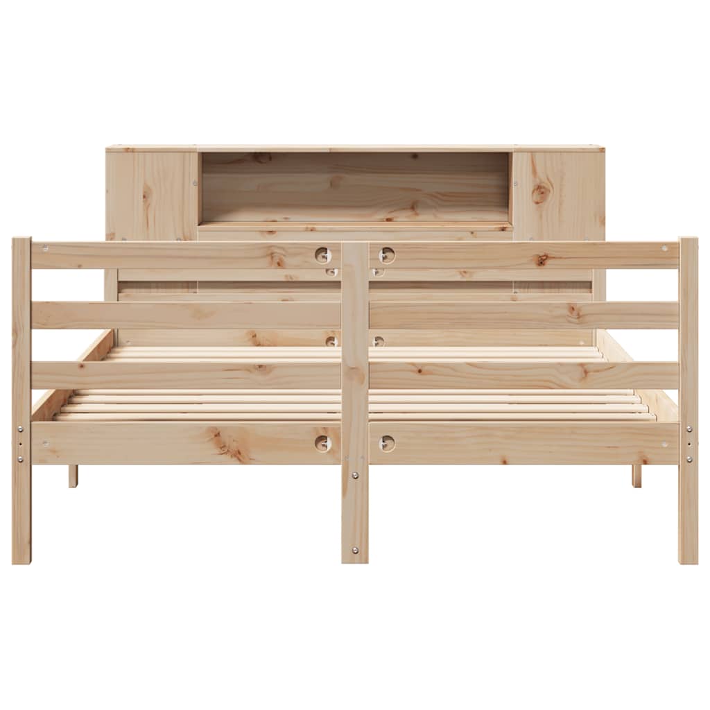 vidaXL Bookcase Bed without Mattress 160x200 cm Solid Wood Pine