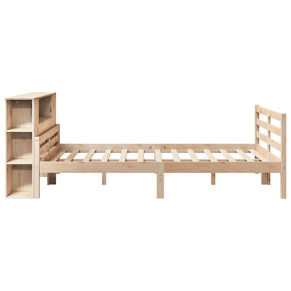 vidaXL Bookcase Bed without Mattress 160x200 cm Solid Wood Pine