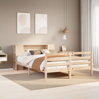 vidaXL Bookcase Bed without Mattress 160x200 cm Solid Wood Pine