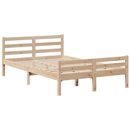 vidaXL Bookcase Bed without Mattress 135x190 cm Double Solid Wood Pine