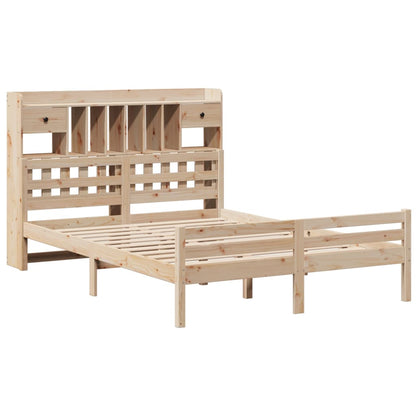 vidaXL Bookcase Bed without Mattress 140x190cm Solid Wood Pine