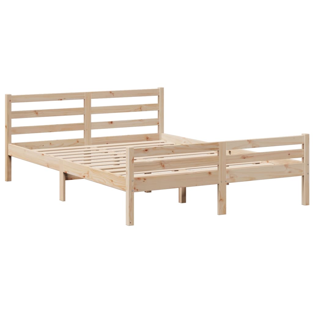 vidaXL Bookcase Bed without Mattress 140x190cm Solid Wood Pine