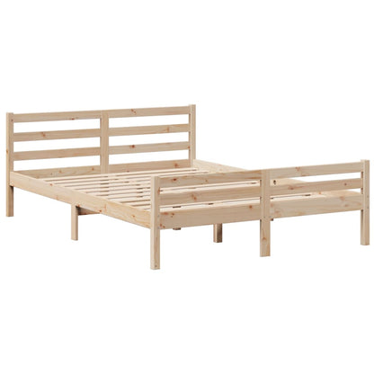 vidaXL Bookcase Bed without Mattress 140x190cm Solid Wood Pine