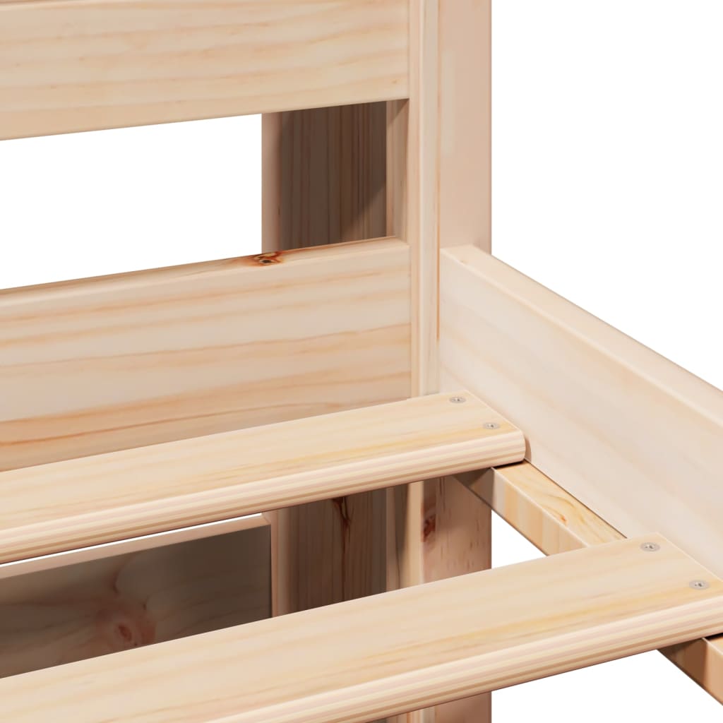 vidaXL Bookcase Bed without Mattress 140x190cm Solid Wood Pine