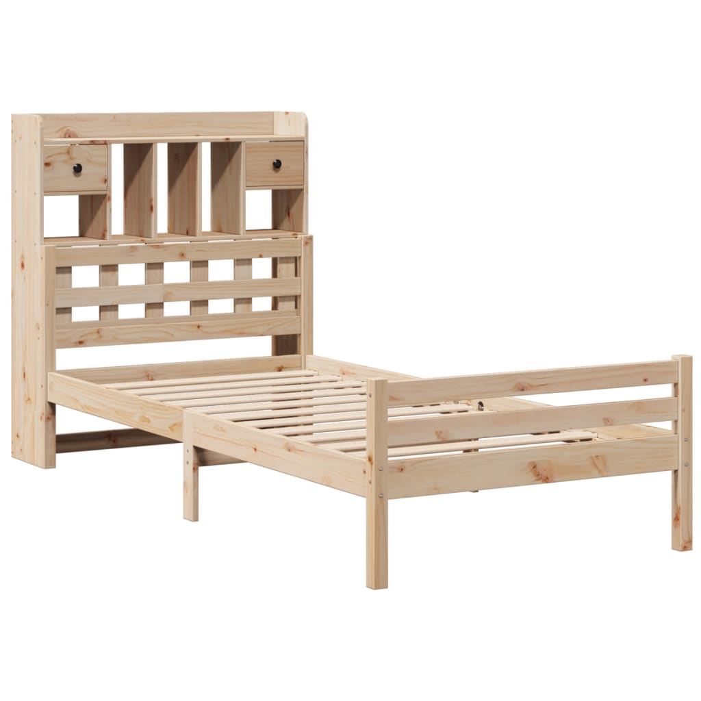 vidaXL Bookcase Bed without Mattress 100x200cm Solid Wood Pine