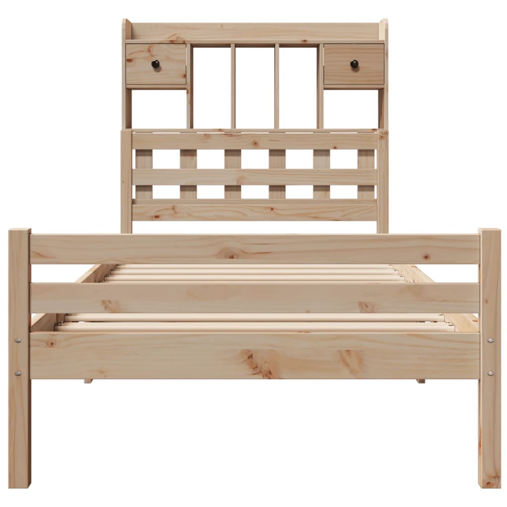 vidaXL Bookcase Bed without Mattress 100x200cm Solid Wood Pine