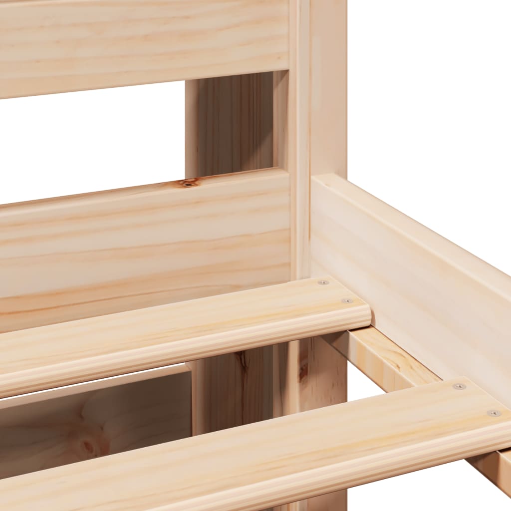vidaXL Bookcase Bed without Mattress 140x200cm Solid Wood Pine