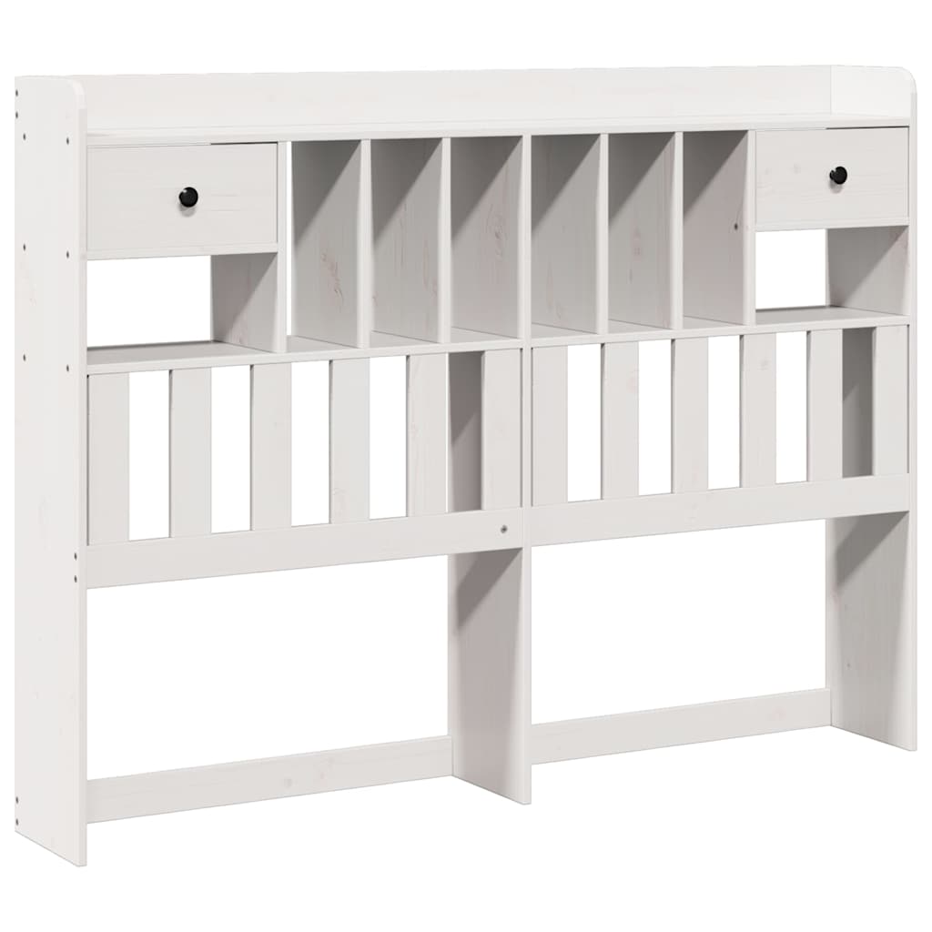 vidaXL Bookcase Bed without Mattress White 140x200cm Solid Wood Pine