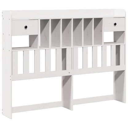 vidaXL Bookcase Bed without Mattress White 140x200cm Solid Wood Pine