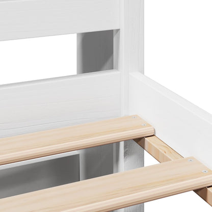 vidaXL Bookcase Bed without Mattress White 140x200cm Solid Wood Pine