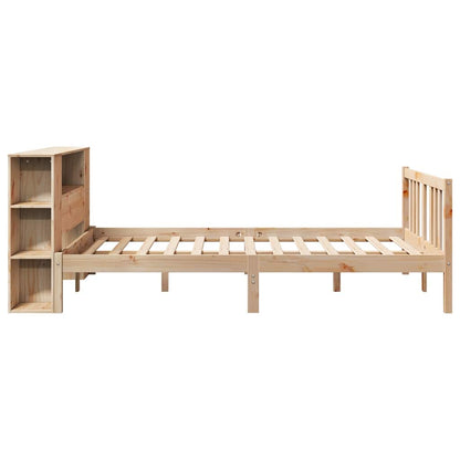 vidaXL Bookcase Bed without Mattress 135x190cm Solid Wood Pine