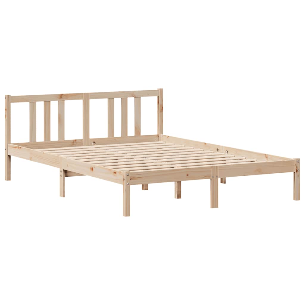 vidaXL Bookcase Bed without Mattress 135x190cm Solid Wood Pine