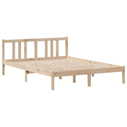 vidaXL Bookcase Bed without Mattress 135x190cm Solid Wood Pine