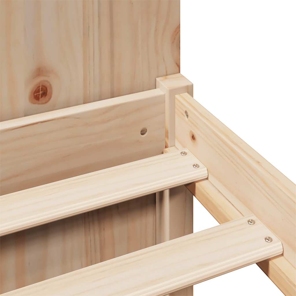 vidaXL Bookcase Bed without Mattress 135x190cm Solid Wood Pine