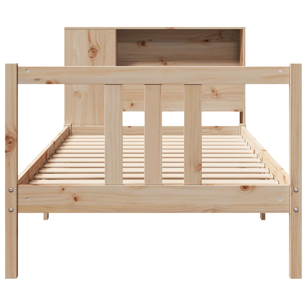 vidaXL Bookcase Bed without Mattress 75x190cm Solid Wood Pine