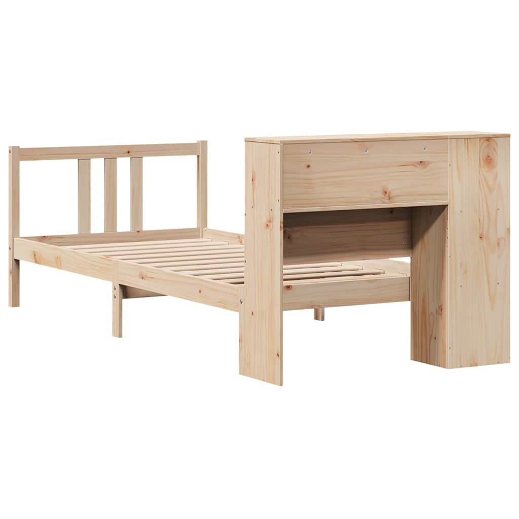 vidaXL Bookcase Bed without Mattress 75x190cm Solid Wood Pine