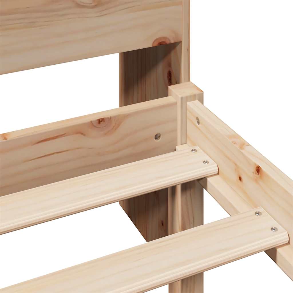 vidaXL Bookcase Bed without Mattress 75x190cm Solid Wood Pine