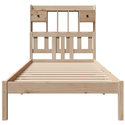 vidaXL Bookcase Bed without Mattress 75x190 cm Small Single Solid Wood Pine