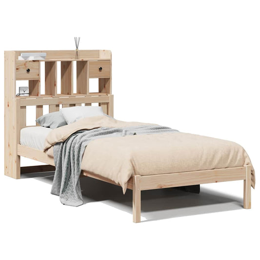 vidaXL Bookcase Bed without Mattress 90x190 cm Single Solid Wood Pine