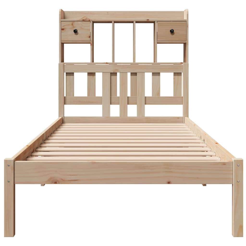 vidaXL Bookcase Bed without Mattress 90x190 cm Single Solid Wood Pine