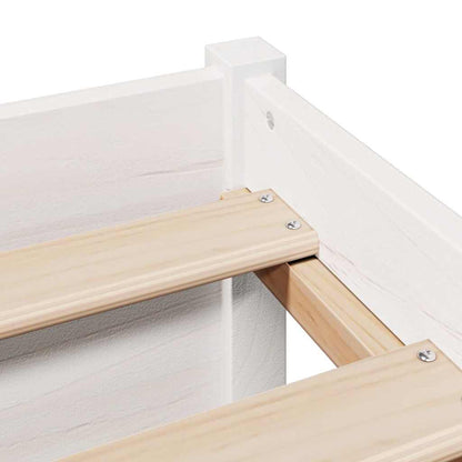 vidaXL Bookcase Bed without Mattress White 75x190cm Small Single Solid Wood Pine