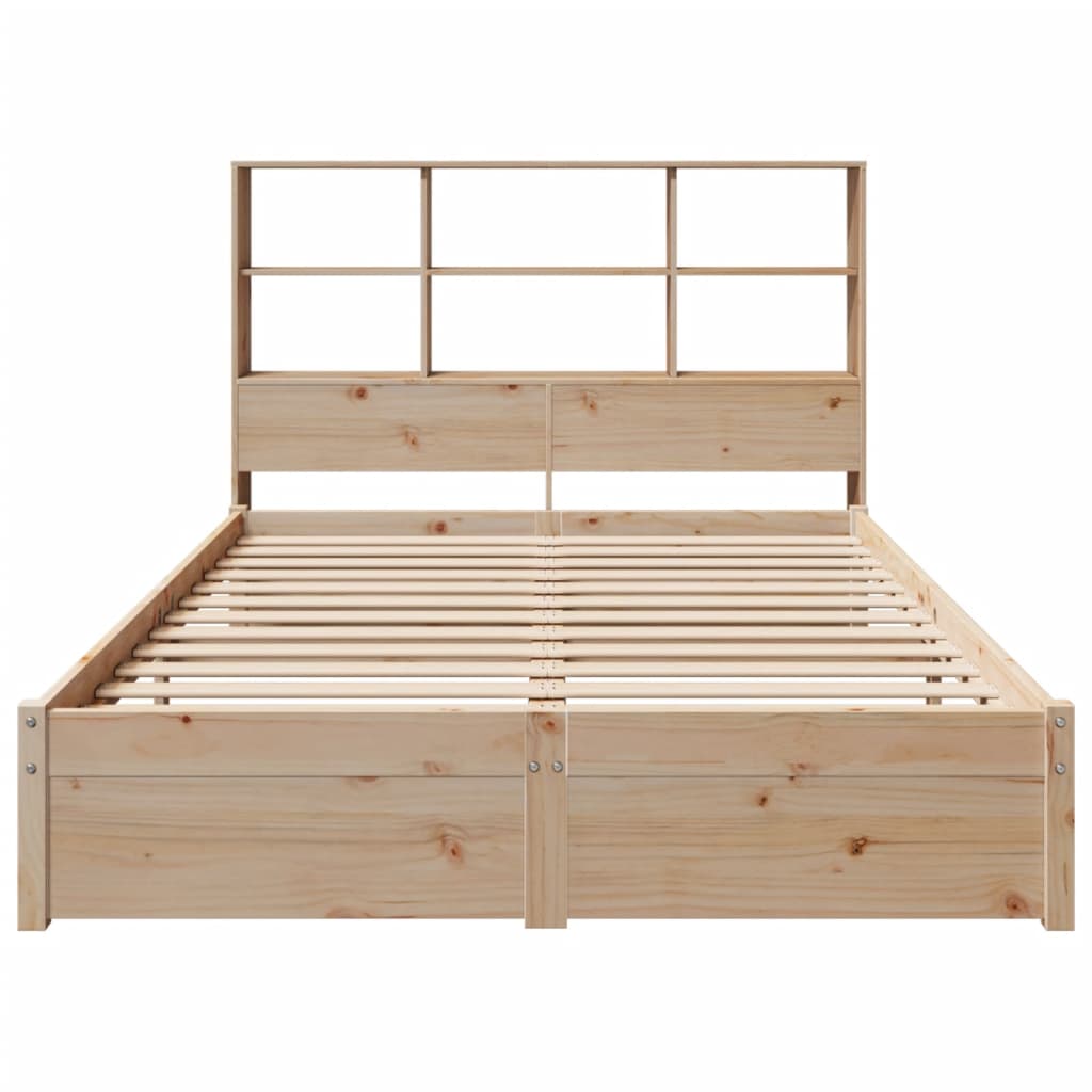 vidaXL Bookcase Bed without Mattress 150x200cm King Size Solid Wood Pine