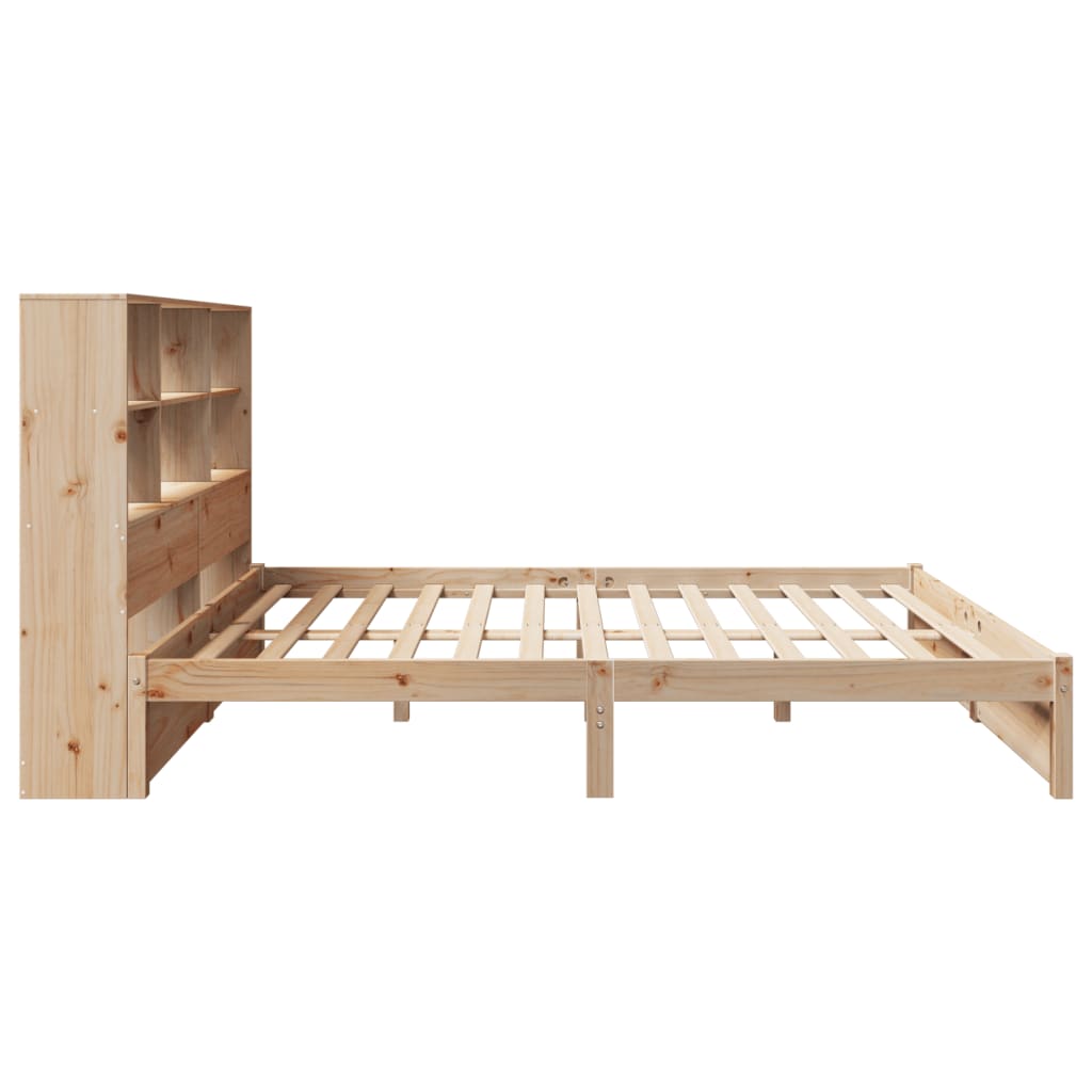 vidaXL Bookcase Bed without Mattress 150x200cm King Size Solid Wood Pine