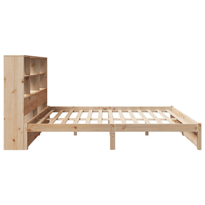 vidaXL Bookcase Bed without Mattress 150x200cm King Size Solid Wood Pine