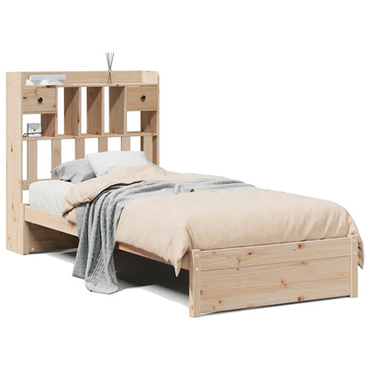 vidaXL Bookcase Bed without Mattress 75x190cm Small Single Solid Wood Pine