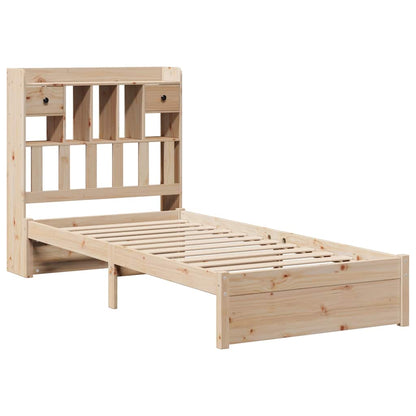vidaXL Bookcase Bed without Mattress 75x190cm Small Single Solid Wood Pine