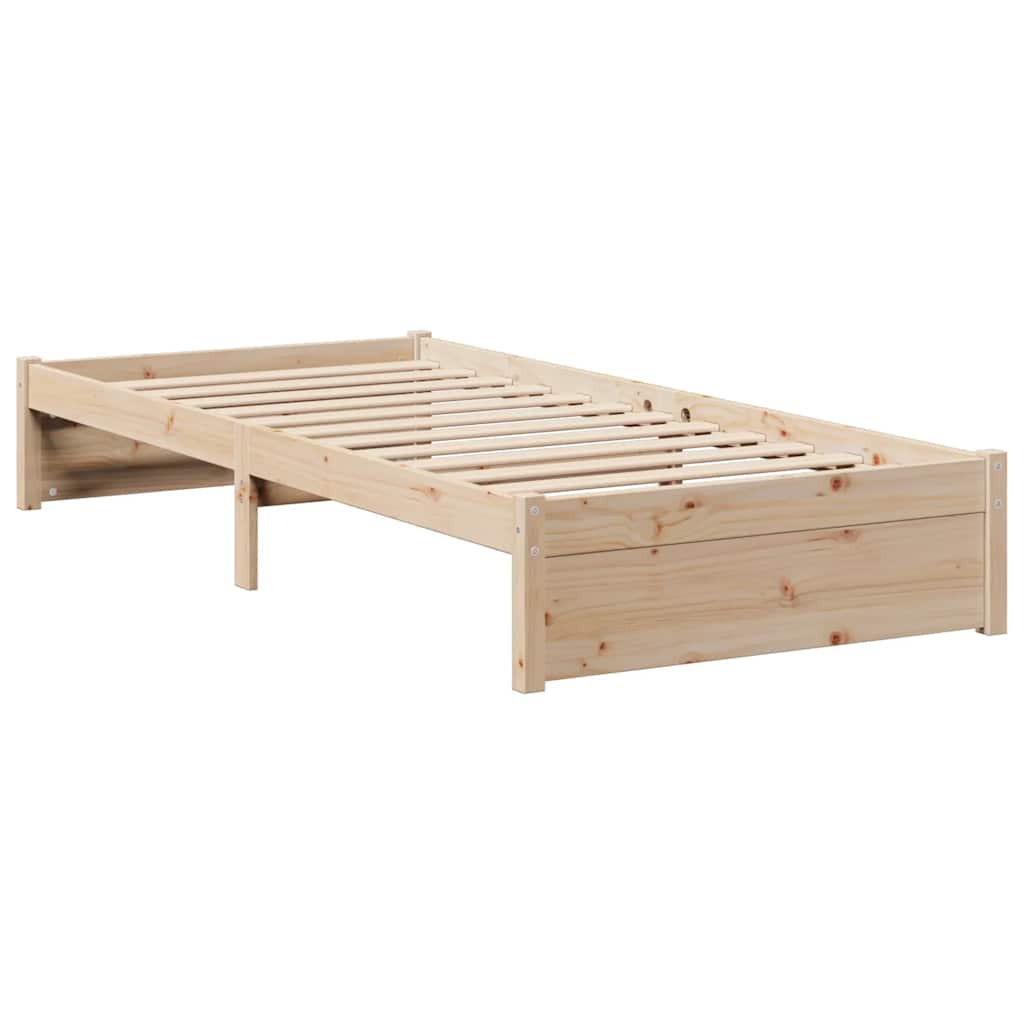 vidaXL Bookcase Bed without Mattress 75x190cm Small Single Solid Wood Pine